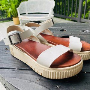 Platform White Sandals